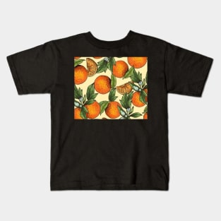 Vintage Orange Yellow Green Oranges Throw Pillow Shirt Home Goods Phone Case Kids T-Shirt
